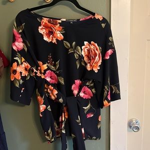 West Kei front tie floral blouse